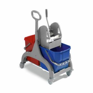 Double bucket cart with press 2 × 25 l