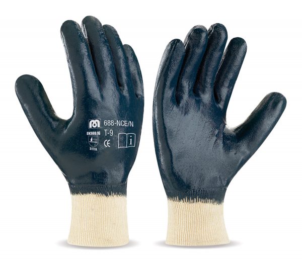 First-class latex glove with knitted cotton